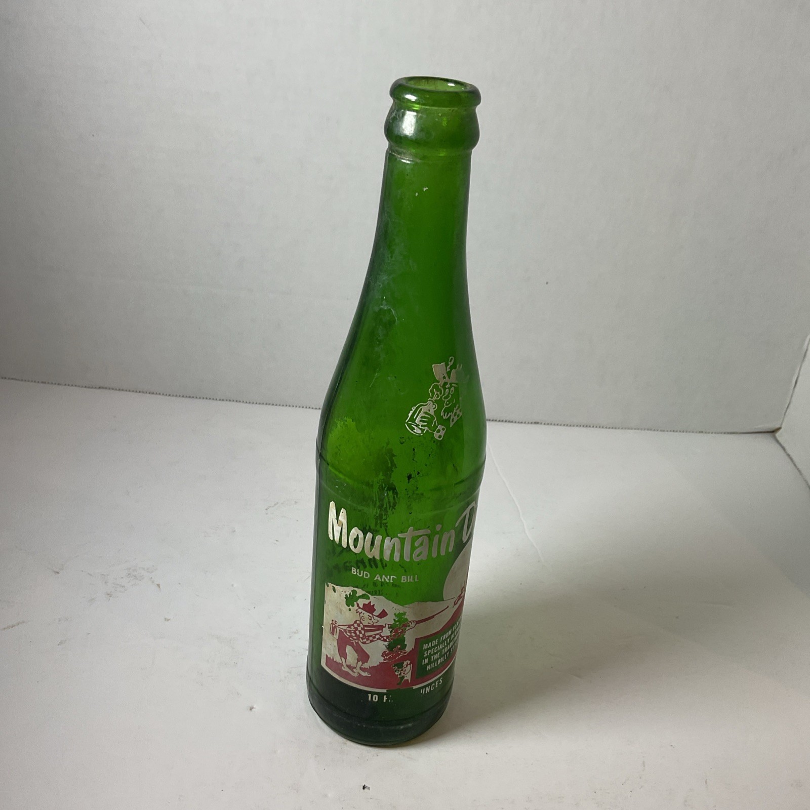 Vintage Mountain Dew Bottle 10 Oz Bottled By Bud And Bill
