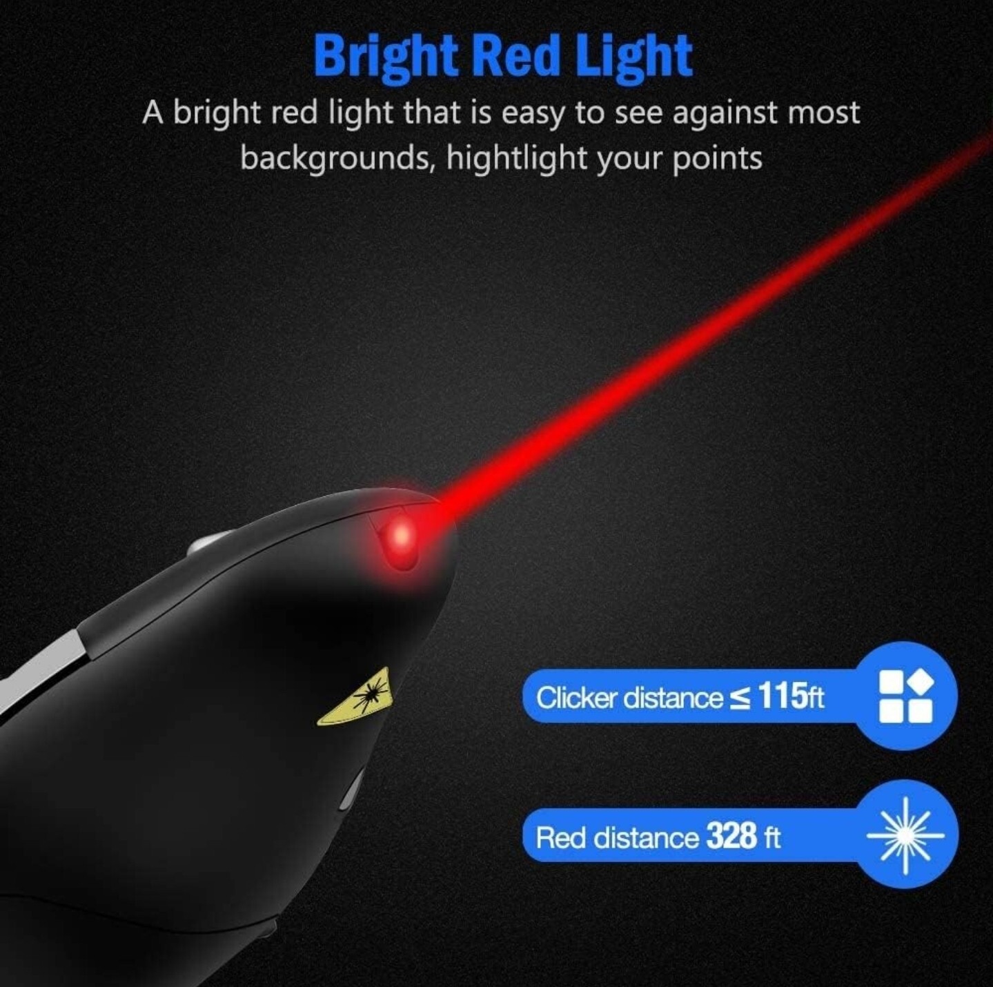 Presentation Clicker Wireless Presenter Remote Clicker for PowerPoint...