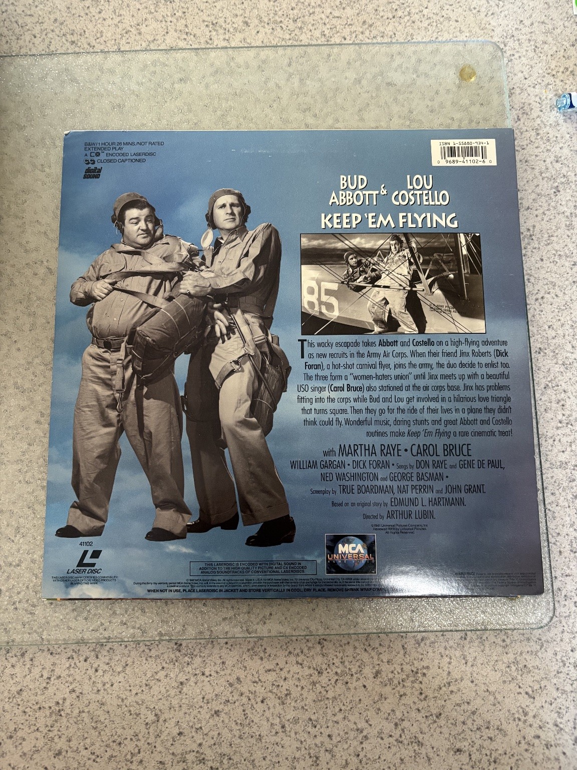Keep 'Em Flying LaserDisc 1941 Comedy Encore Edition MCA Universal