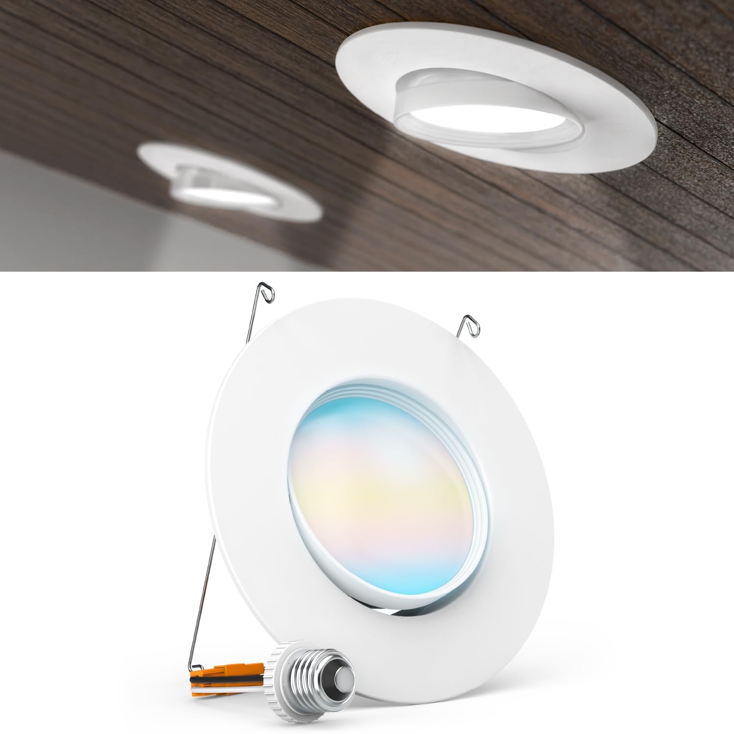 Sunco 5/6 Inch LED Can Lights Retrofit Recessed Lighting, 1 Pack, White