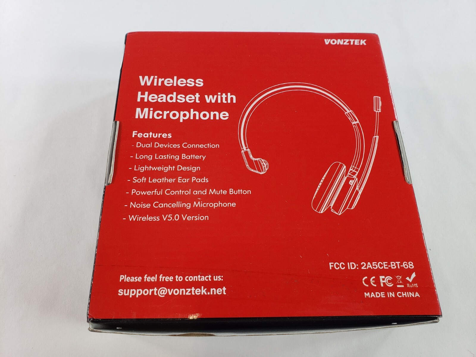Wireless Headset, Bluetooth Headphones with Microphone Noise Canceling & Mute