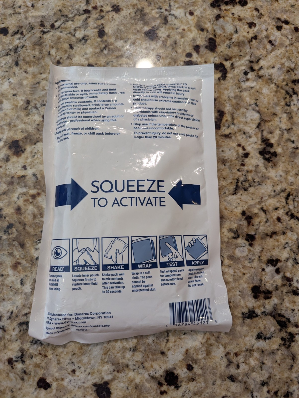 Dynarex 3 Pack Cold Pack 5" x 9" Single Use Item 4512