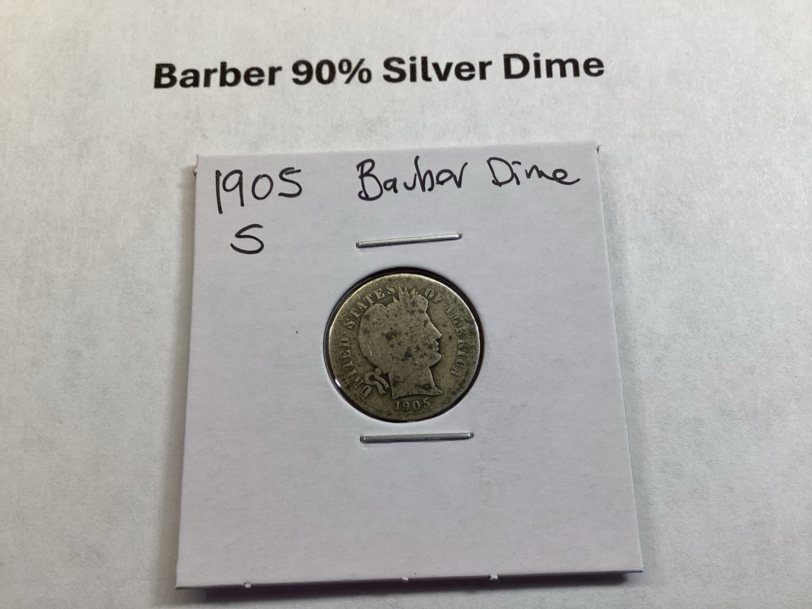 1905 S Barber 90% Silver Dime from San Francisco Mint 081025 20r