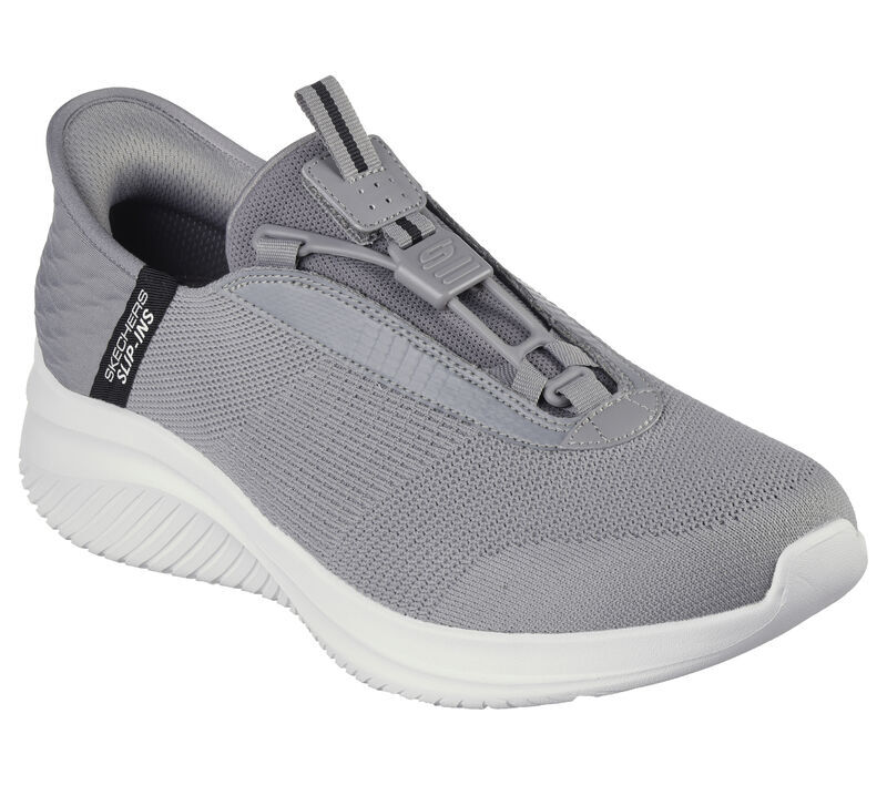 Man Skechers Slip-Ins Ultra Flex Finnik Sneaker Shoe 232405 Gray/Black Brand New