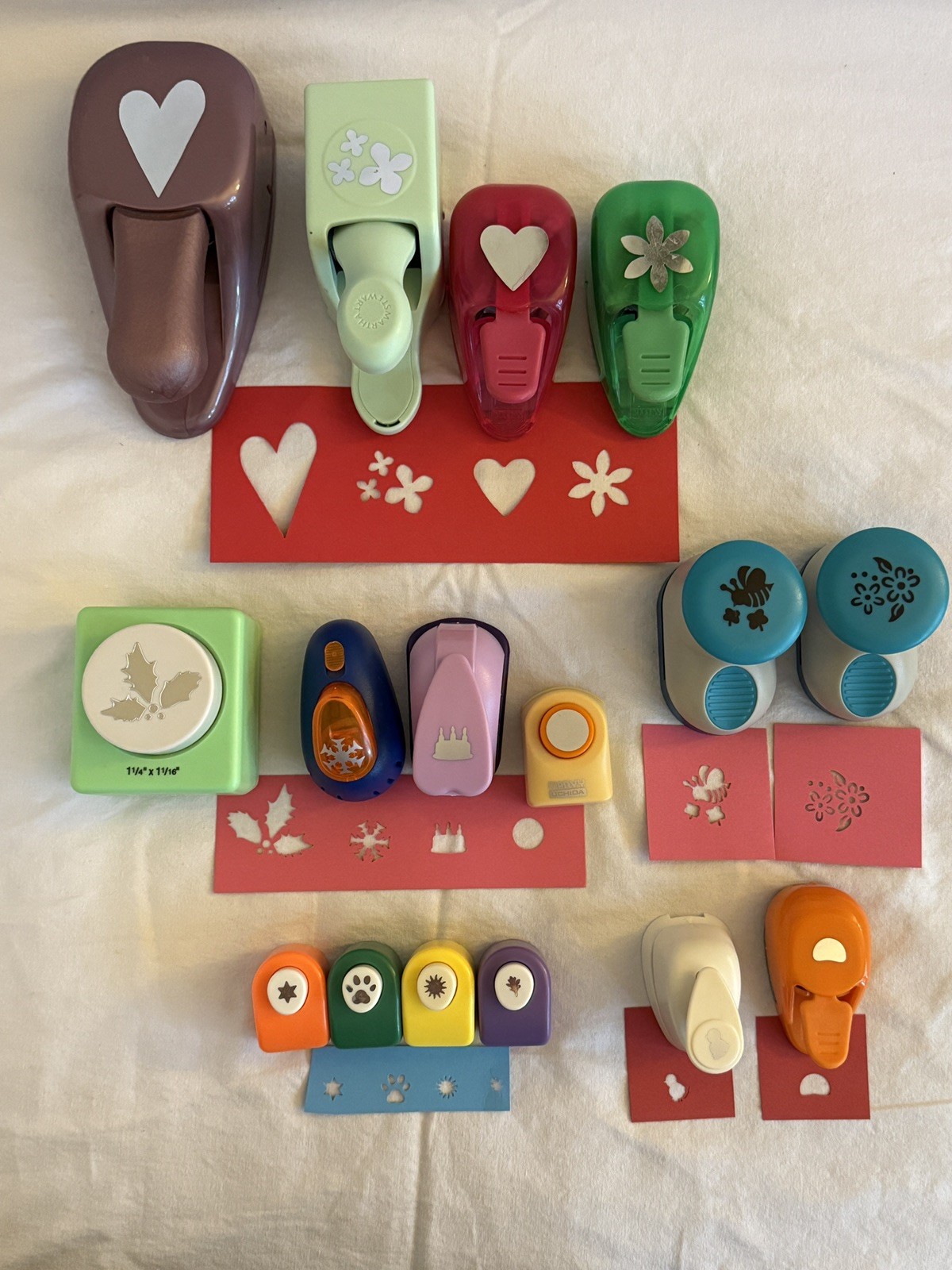 Lot of 16 Paper Punches for Scrapbooking & Crafting-Spring, Summer, Fall, Winter
