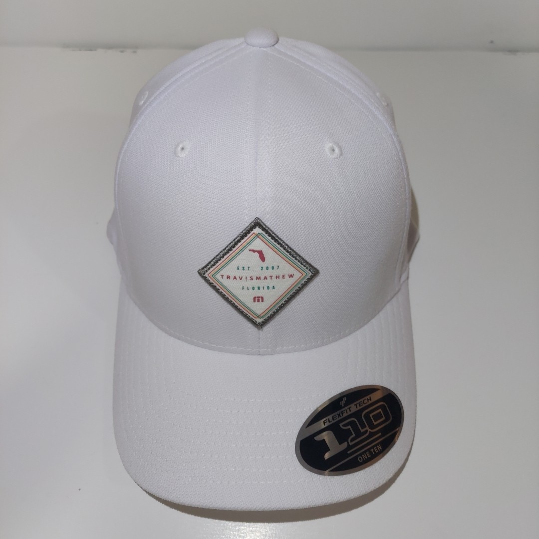 Travis Mathew Florida Hat Loan Shark Snapback OS Adjustable White FlexFit NEW