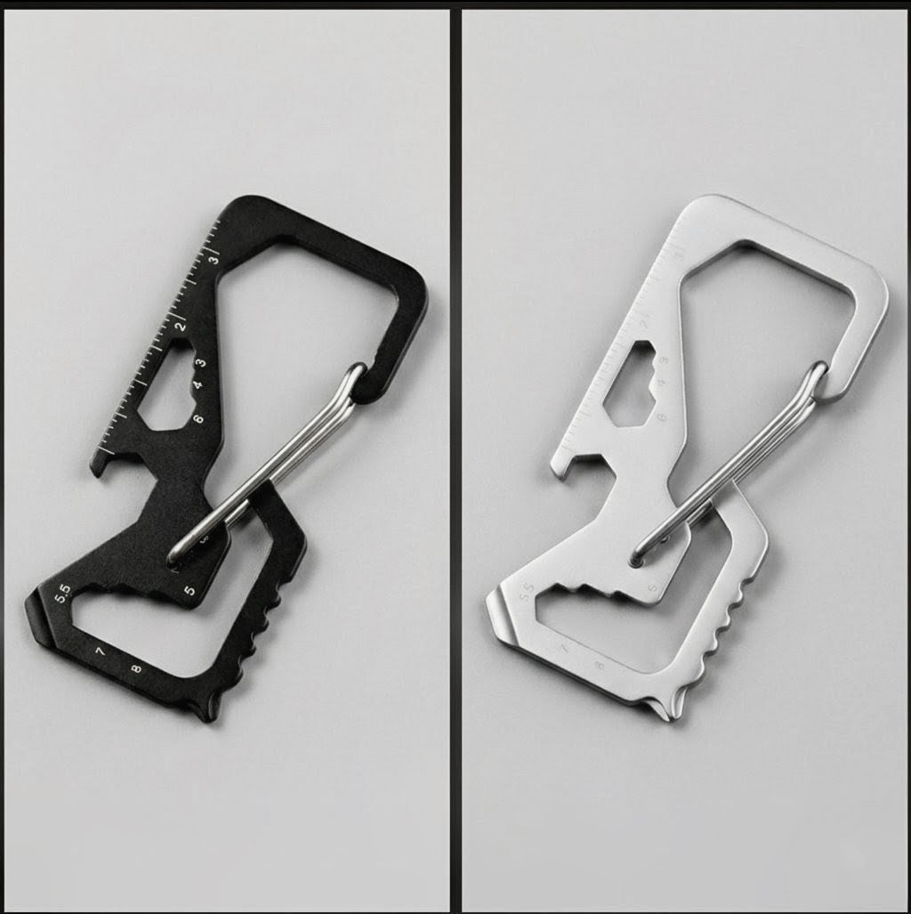 EDC Carabiner Multi Tool Pocket Keychain Hex Wrench Bottle Opener Screwdriver...