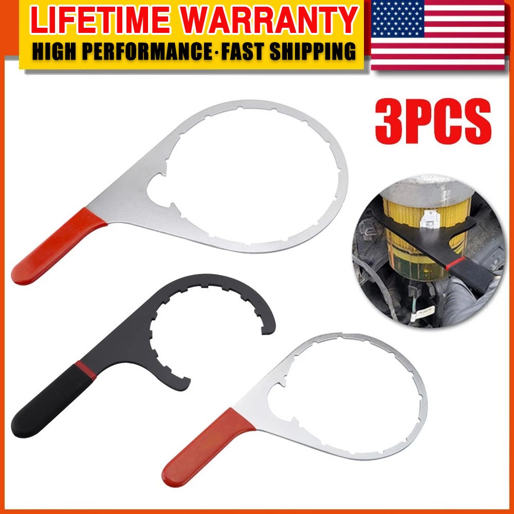 3-Pcs Fuel Filter Wrench Set (4.6/6/8 Inch) For 380134 382 Detroit Diesel Truck