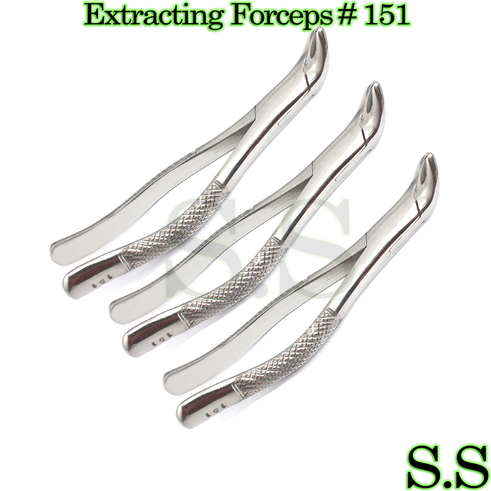 3 Extracting Forceps # 151 Universal Dental Instruments