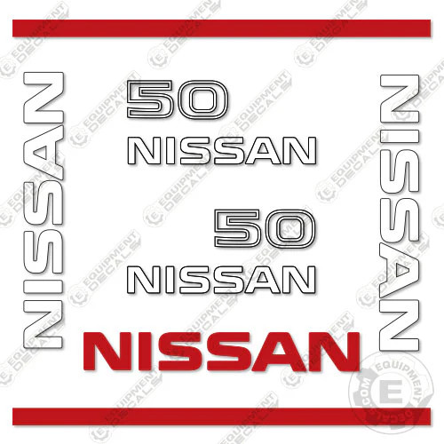 Fits Nissan 50 Decal Kit Forklift - 7 YEAR OUTDOOR 3M VINYL!