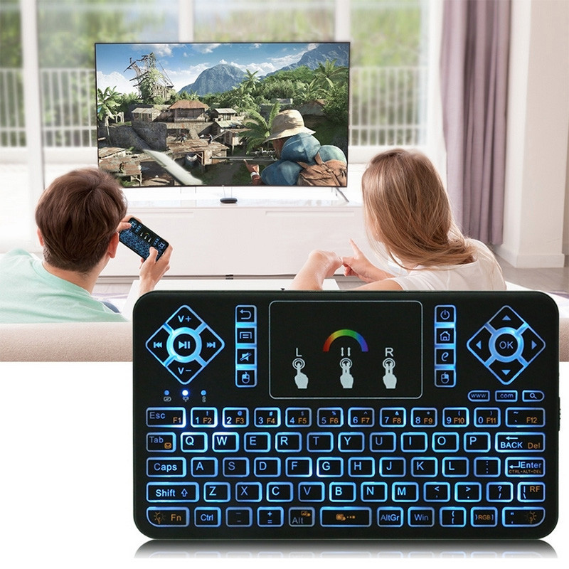 Mini Color RPG Backlight USB Wireless Keyboard Touchpad Mouse Remote Control NEW