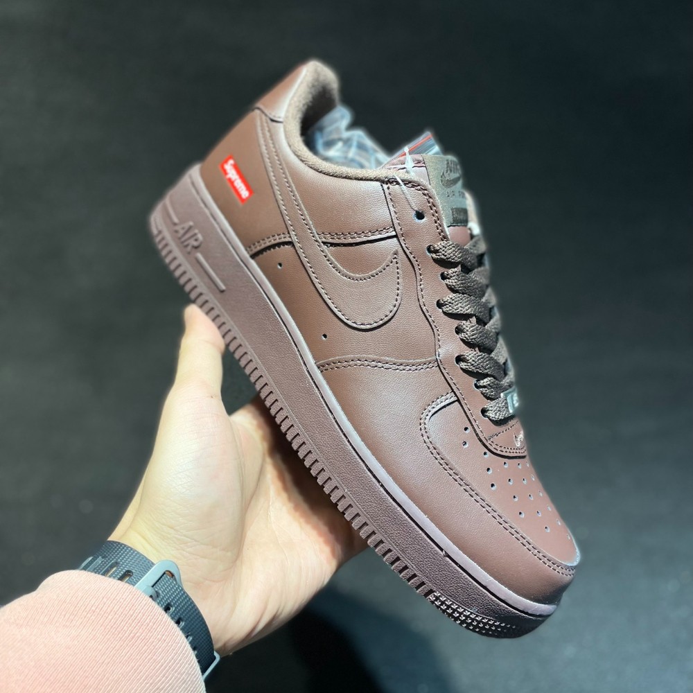 CU9225-200 Force 1 Low x Supreme Baroque Brown 2023