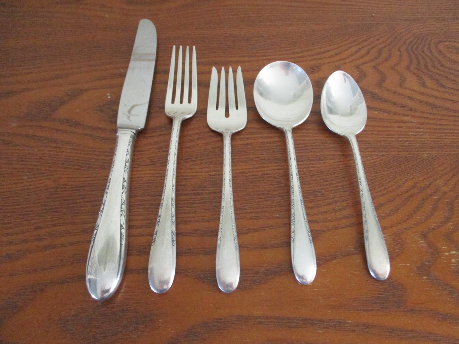 Vintage Gorham Invitation Silver Plated 5 Piece Place Setting
