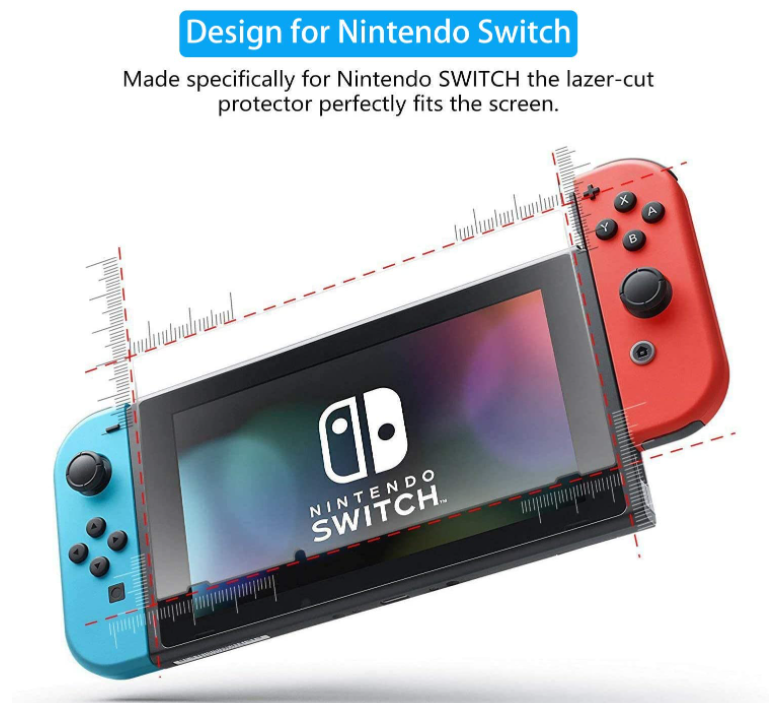 (4 Pack) For Nintendo Switch Premium HD Tempered Glass Screen Protector