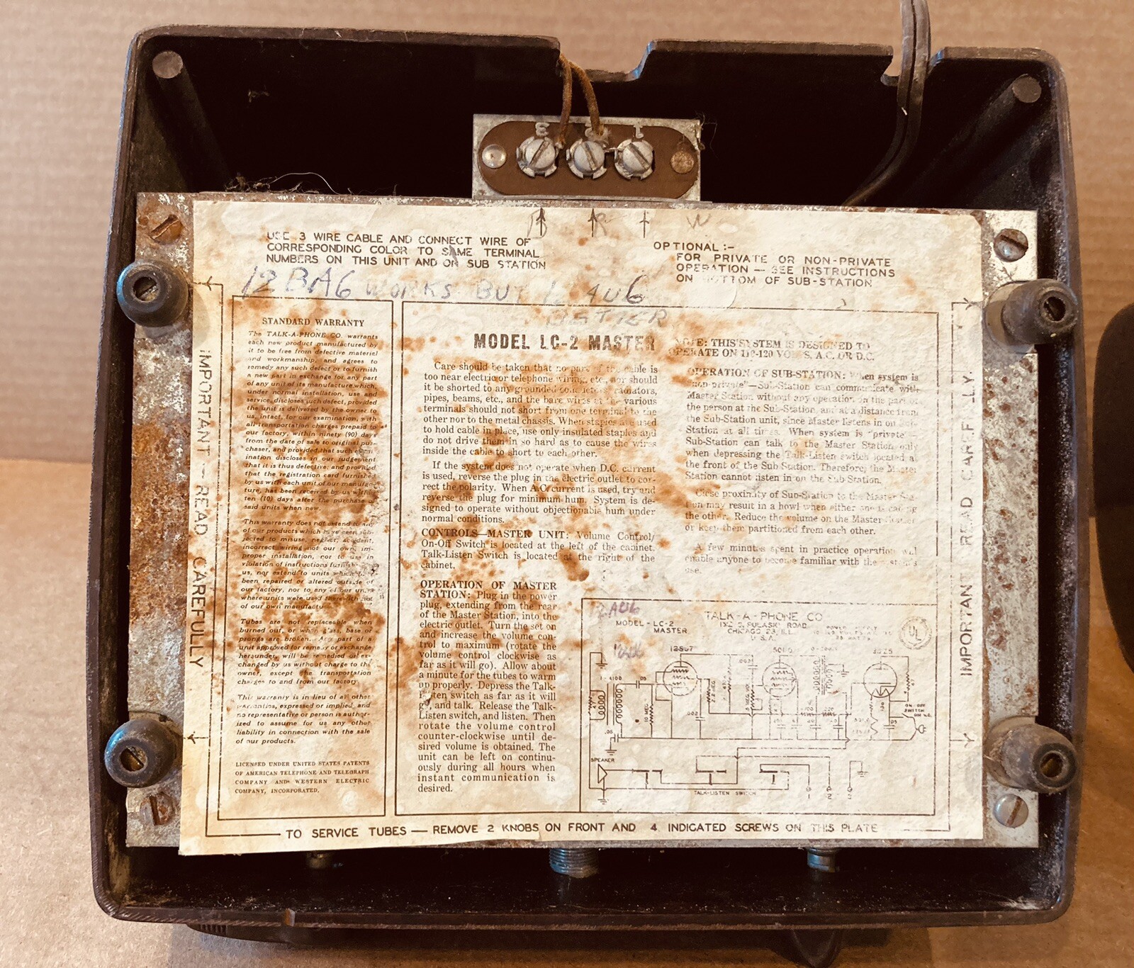 Vintage TALK-A-PHONE Intercom System