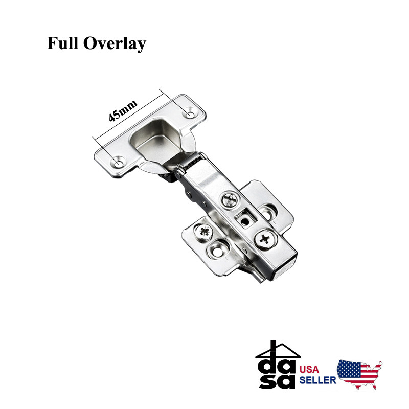 Full Overlay Clip-on Soft Close Concealed Frameless Cabinet Hinges 3D Adjustment