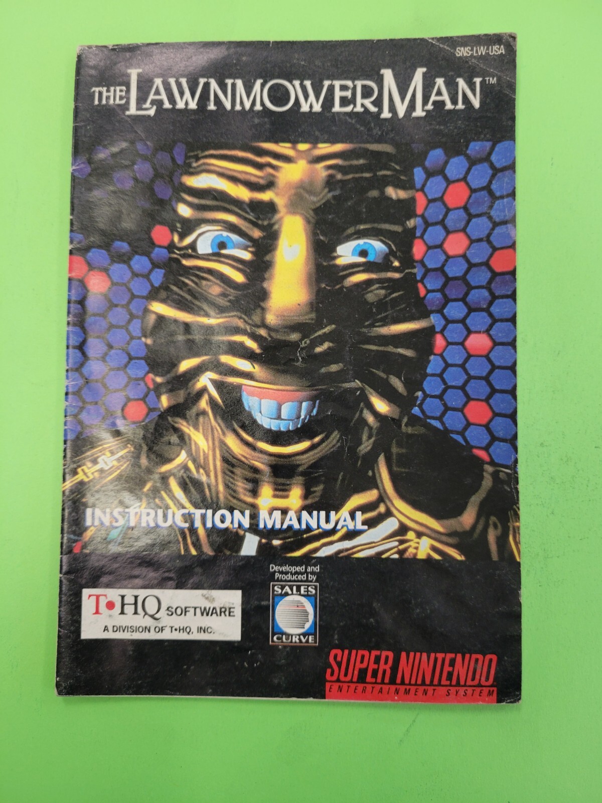 Lawnmower Man Super Nintendo Manual Only