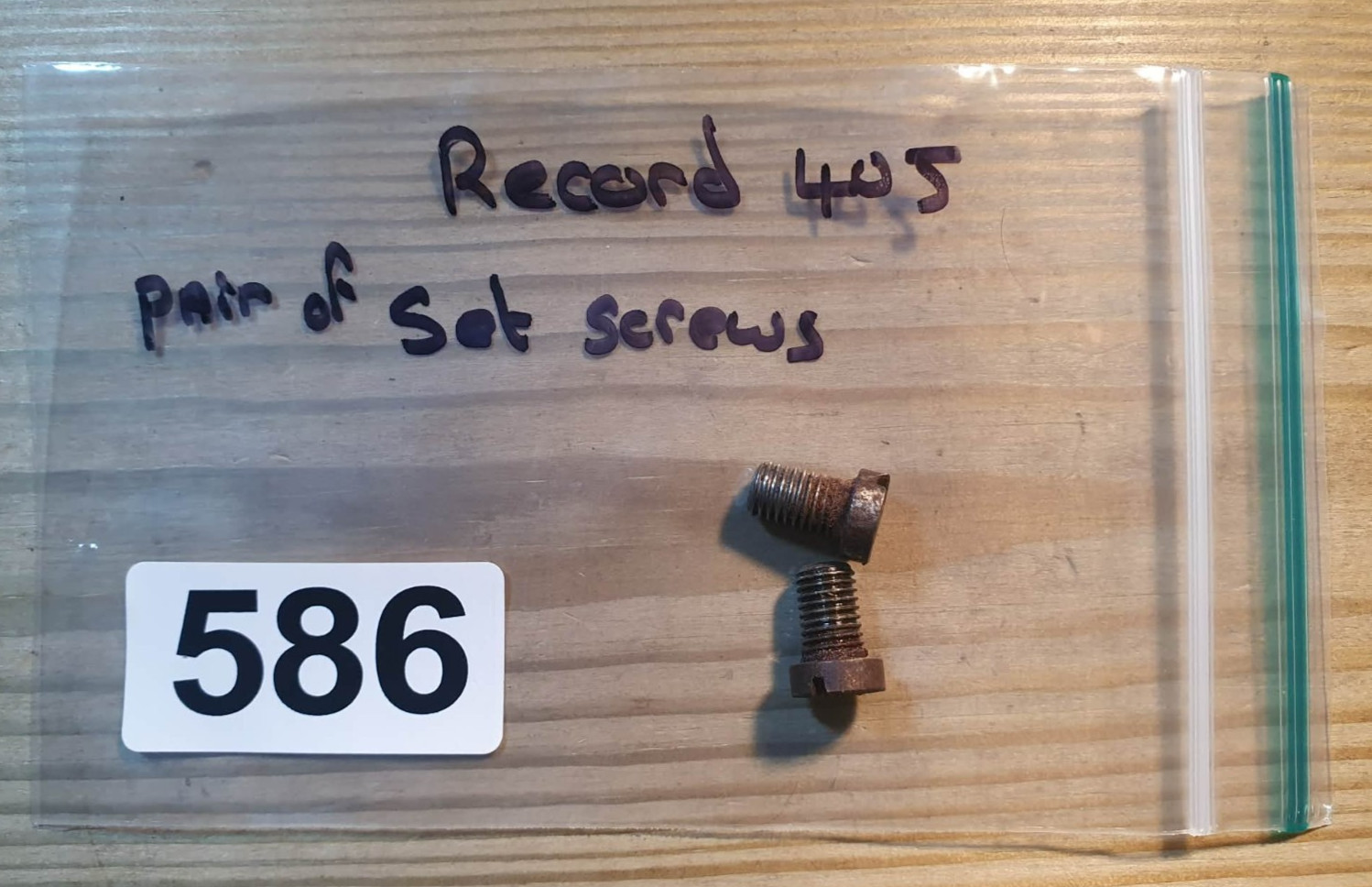 Vintage Record 405 Plane Pair of Arm Set Screws Old Woodworking Tools Carpentry