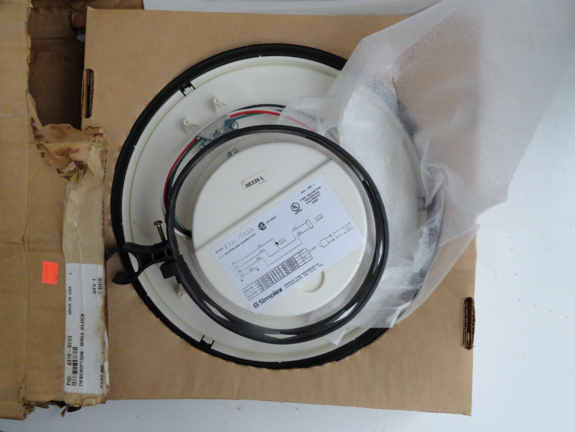 Simplex Wall Clock 6310-9233 , NEVER USED