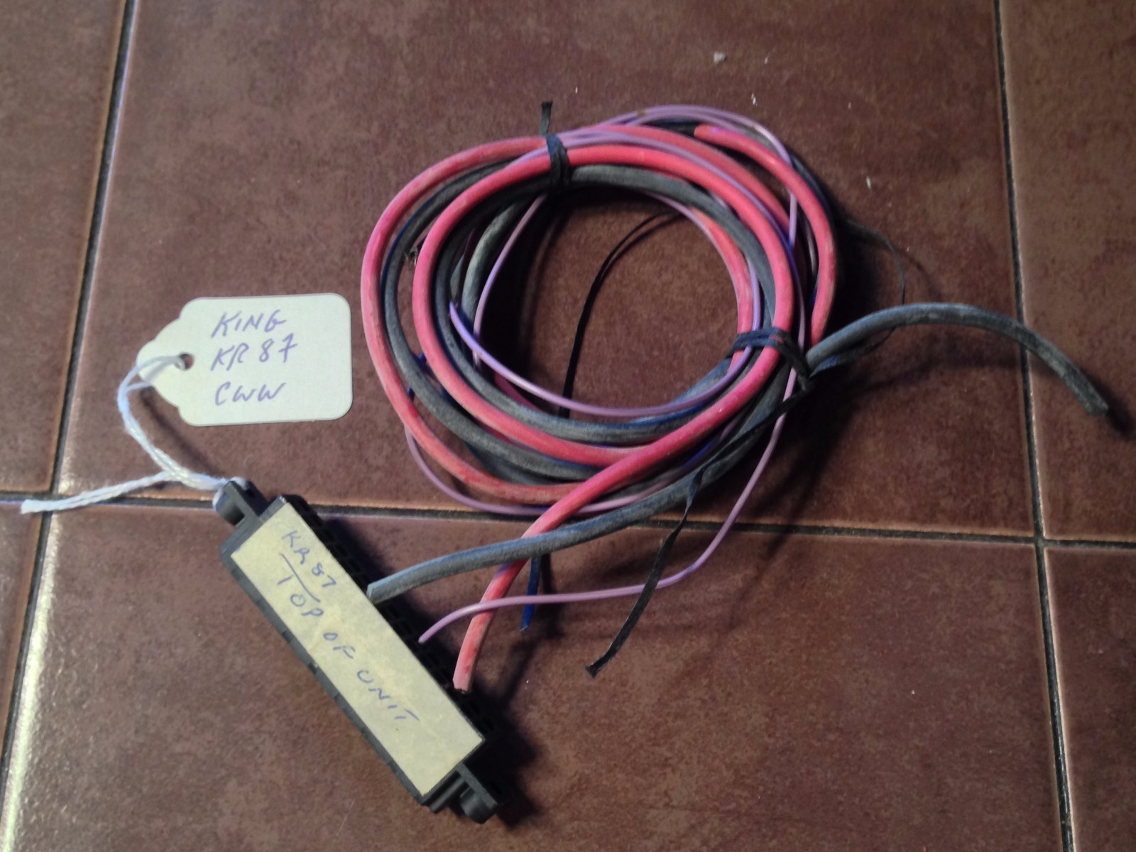 King KR-87 Connector with wires