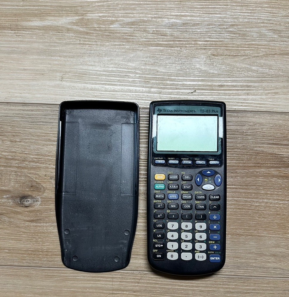 TEXAS INSTRUMENT TI-83 PLUS Graphing Calculator w/ Cover Tested Working