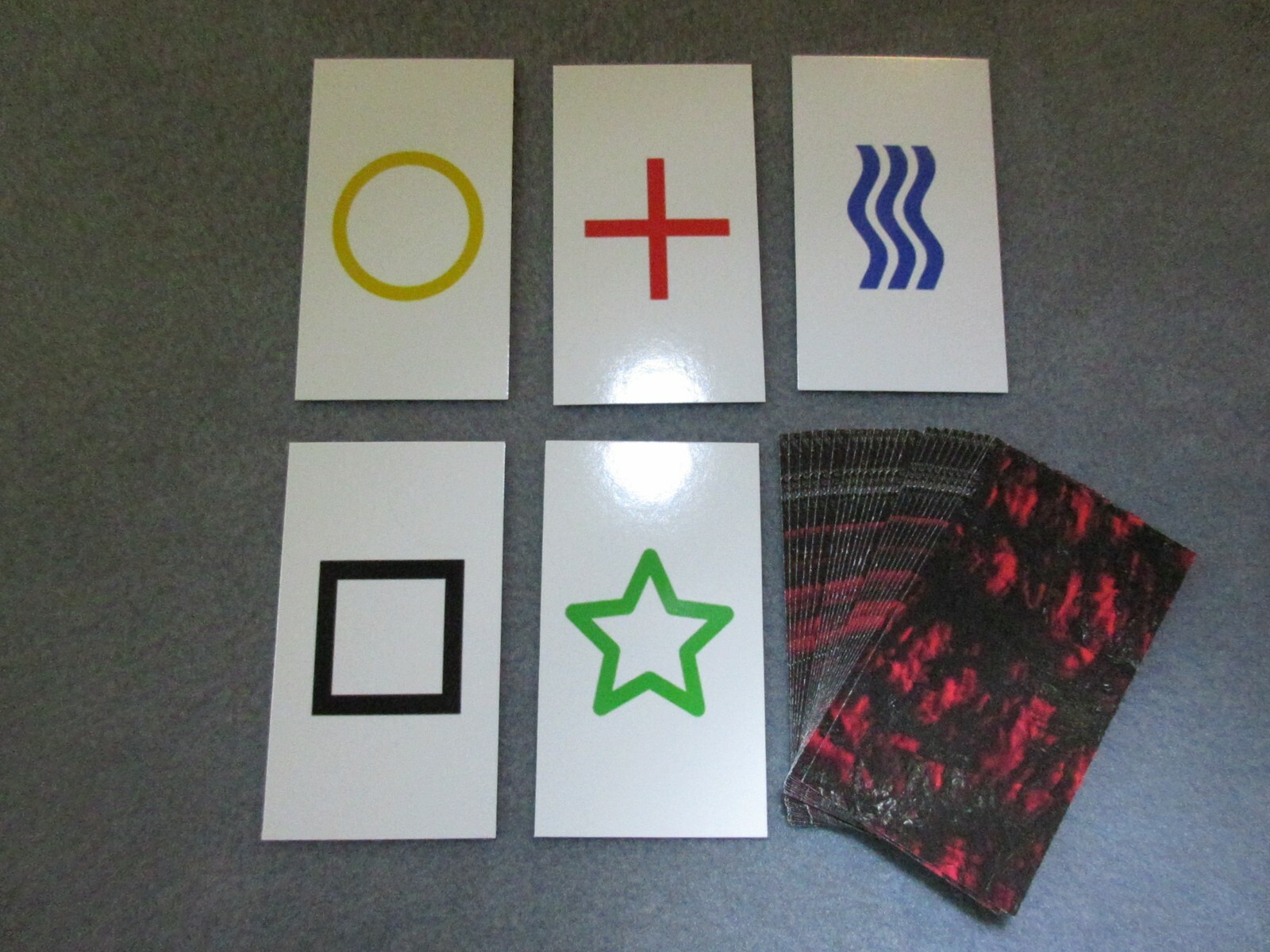 1PK E03C Low Cost zener style ESP Testing Cards - not marked - not a magic trick