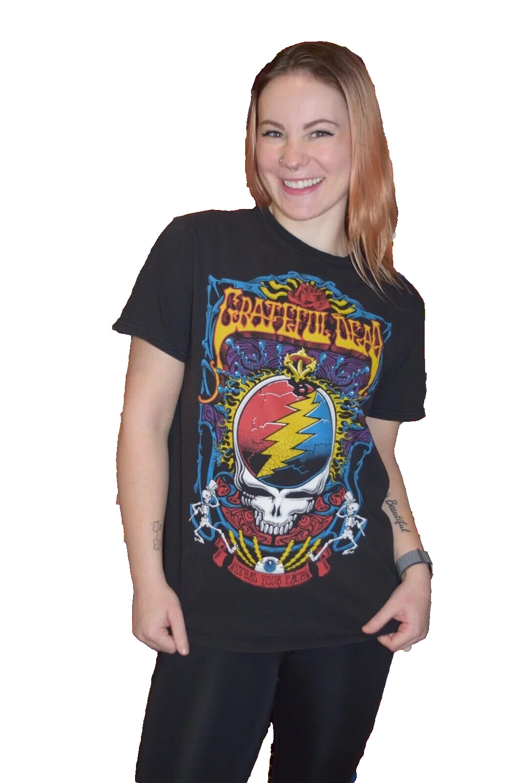 Grateful Dead Modern Liquid Blue tshirt 1999 Trademark Women's Medium