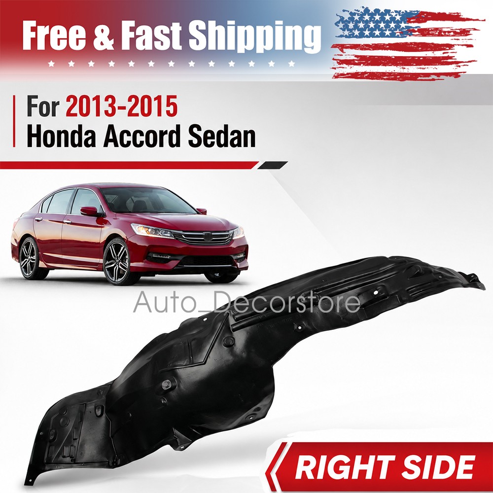 Splash Shield Fender Liner For 2013-2015 Honda Accord Sedan Front Passenger Side
