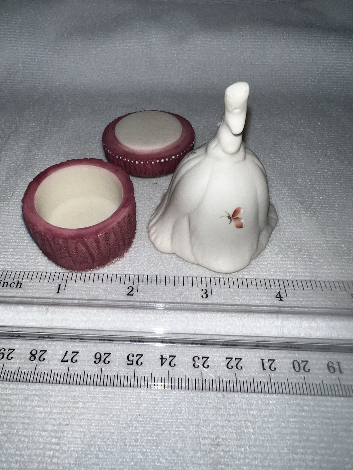 Miniature Ceramic Bell And Trinket Box