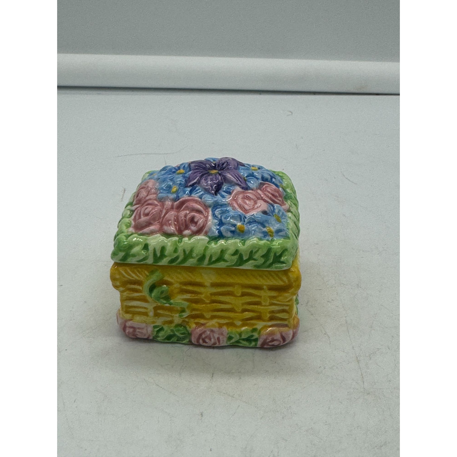 JCM Trinket Basket Flower Basket Theme Spring