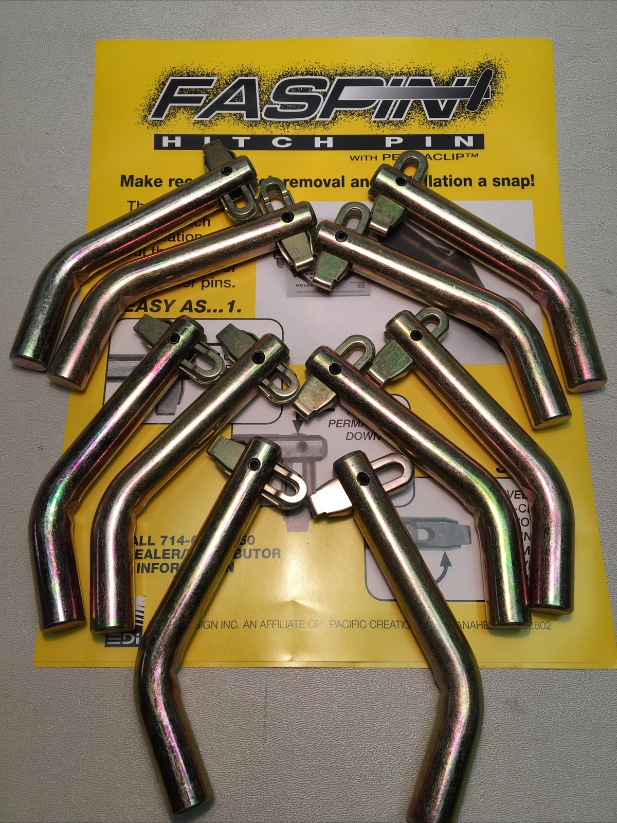 (QNTY 10) 5/8 in. Hitch Swivel Pin **NEW*Easy to use!!-NO LOST PARTS*** lot 10x