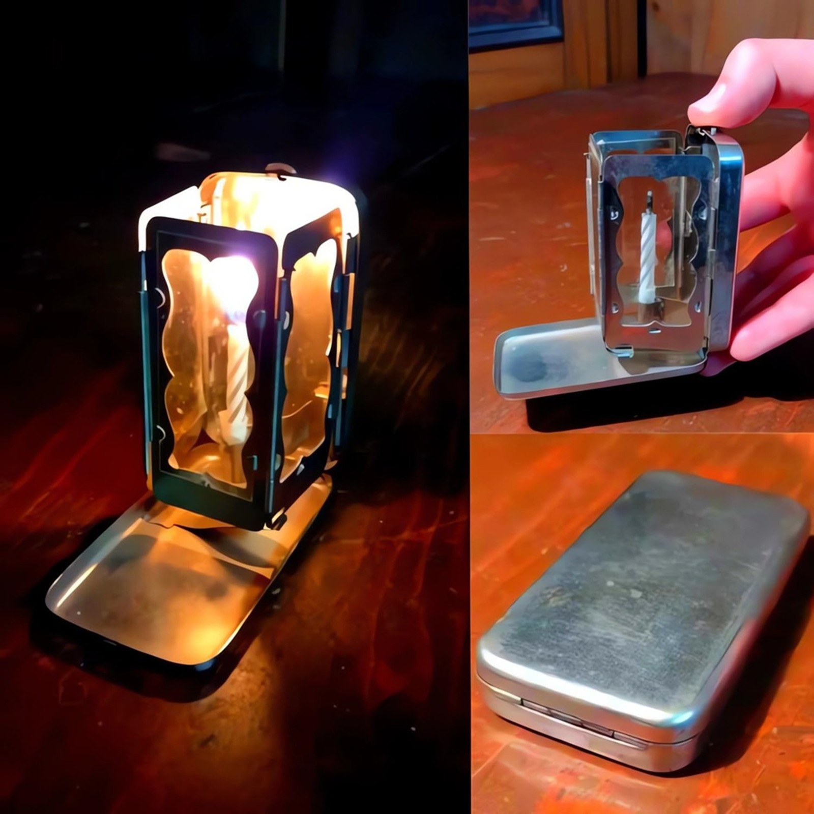 2X Collapsible Pocket Candle Lantern, Pocket Candle Lantern, Coll8484