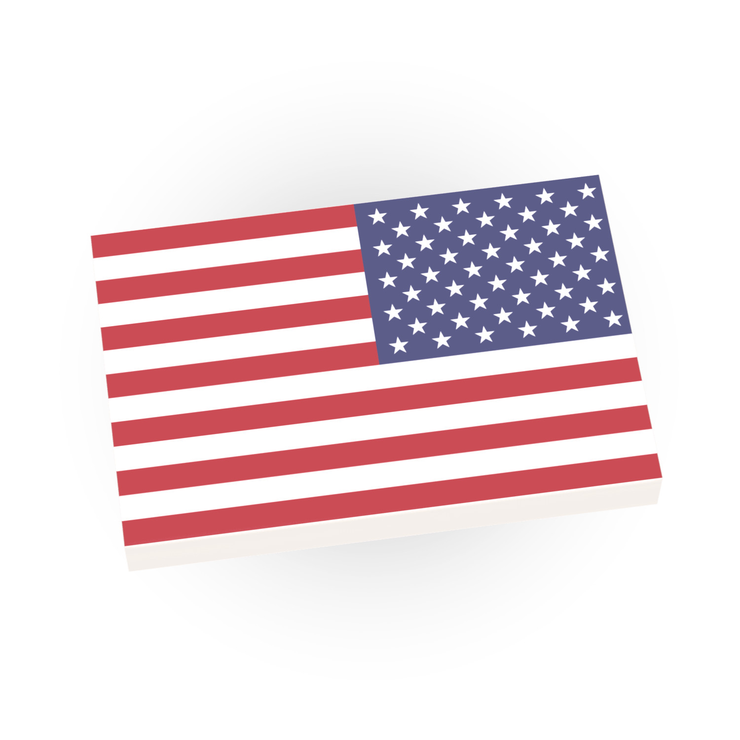 Reverse United States Flag Custom Printed MOC - 2x3  - Minifig Brick City