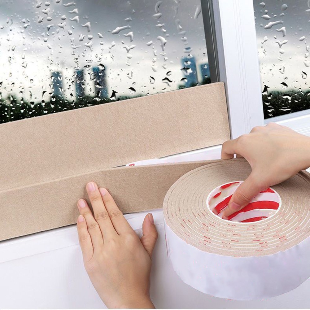 Easily Cuttable Anticondensation Sticker for Windows Brown Felt Design