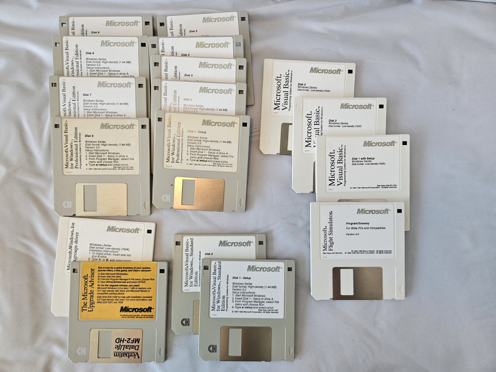 Vintage Microsoft Visual Basic Windows Software 3.5" Floppy Disks