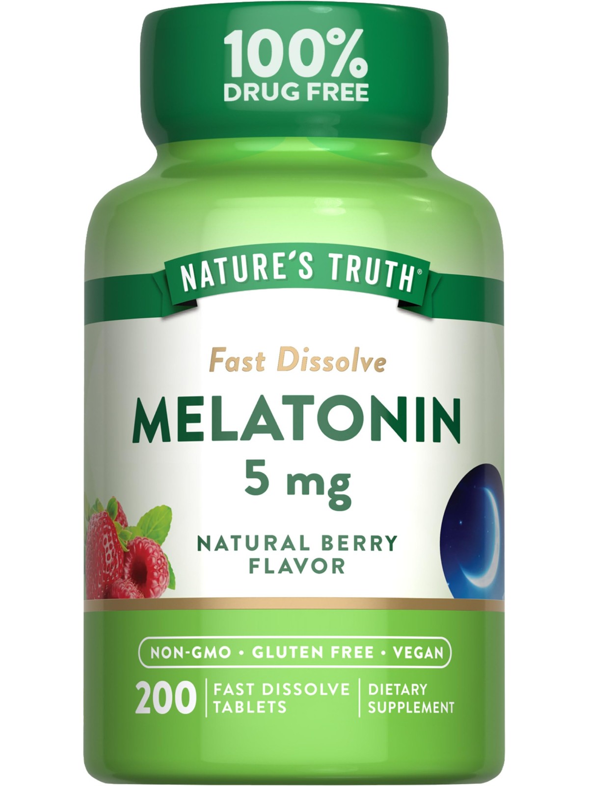 (EXP 02/2027) Nature's Truth Melatonin 5mg Fast Dissolve Tablets | 200 Count