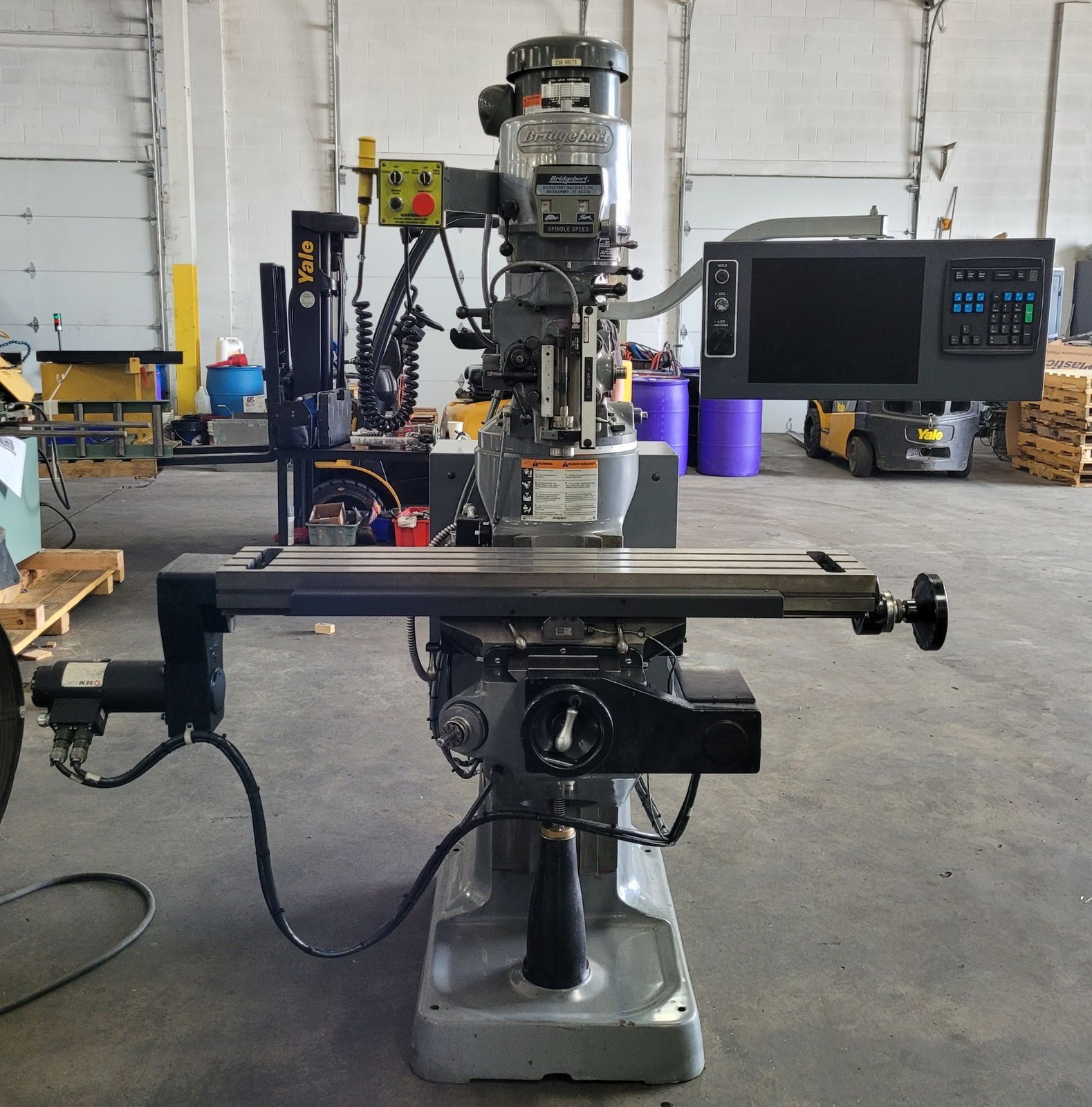 Bridgeport EZ Trak SX Vertical Mill w/Rebuilt 2 HP Head, Updated
