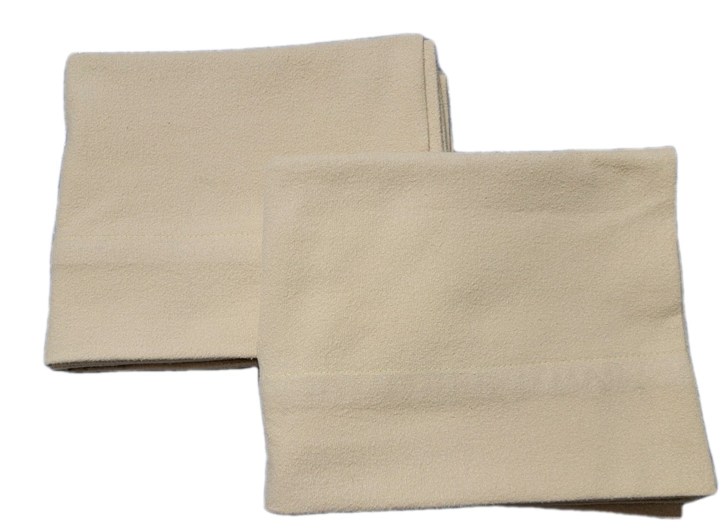 2 Yellow Flannel Homemade Pillowcases 20 X 32 Queen