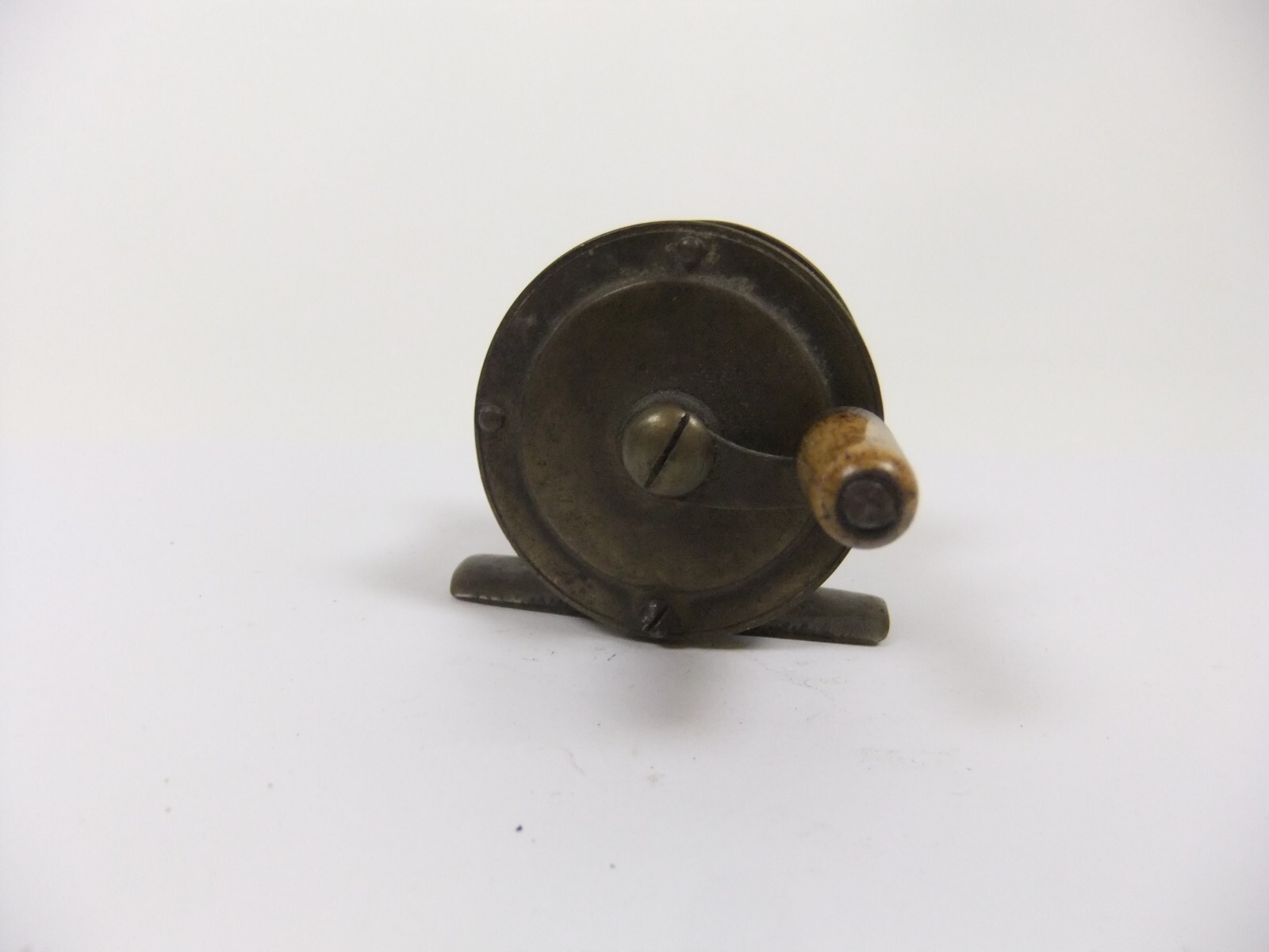 Antique Small Miniature Brass Fishing Reel