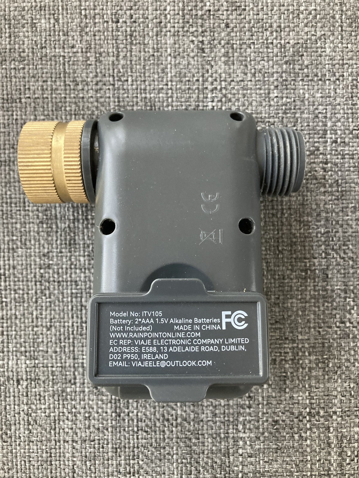 Rainpoint 1-Zone Irrigation Timer Model ITV105, brass inlet