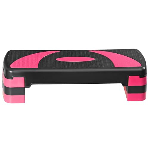 31'' Aerobic Step Platform, Adjustable Exercise Workout Step with Stable Risers,