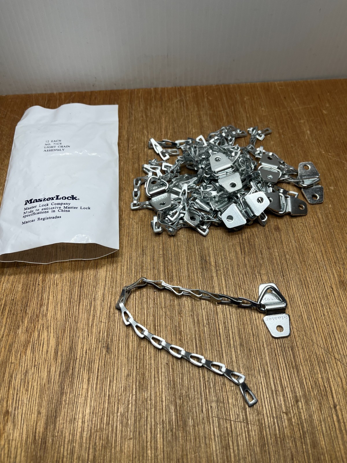 (Qty.12) Master Lock - 71CS - 9" Chain Holder Attached Zinc Plated Steel