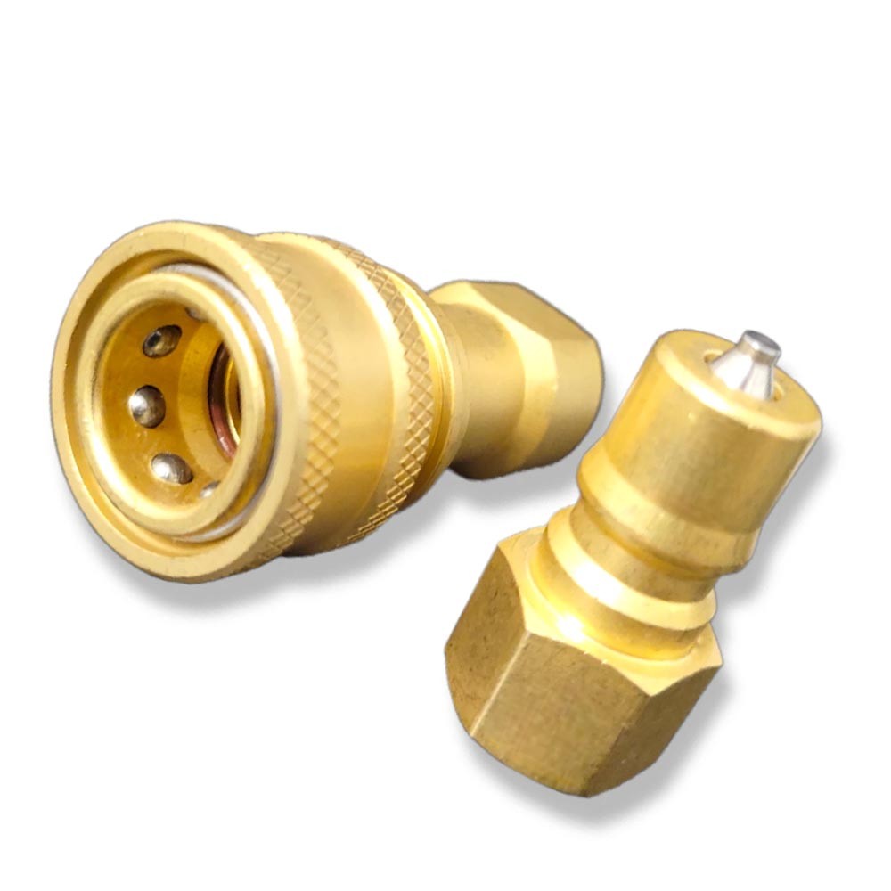 1/4" Brass Quick Disconnect Coupler Carpet Cleaning Extractor for Wand Hose 4PCS