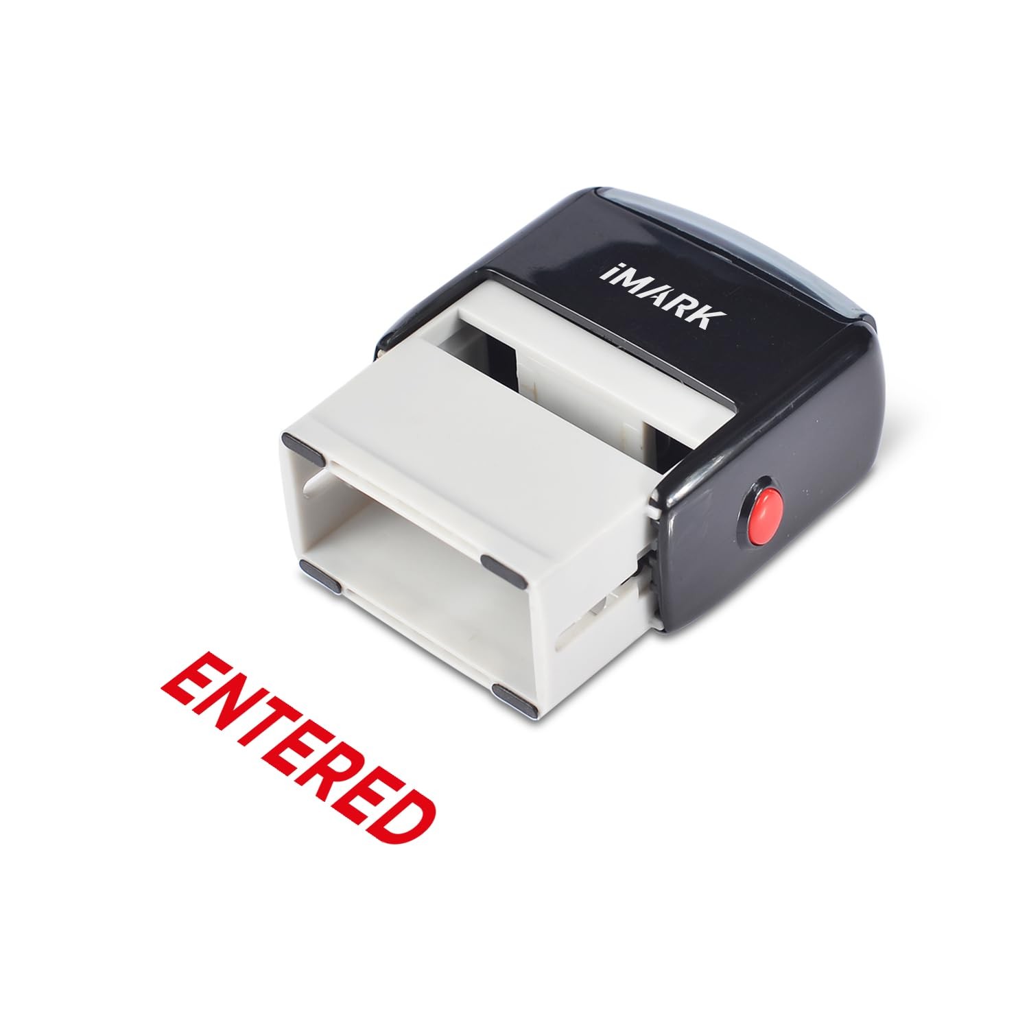 Entered Self Inking Rubber Stamp Red Ink Office Business Paperwork Tool