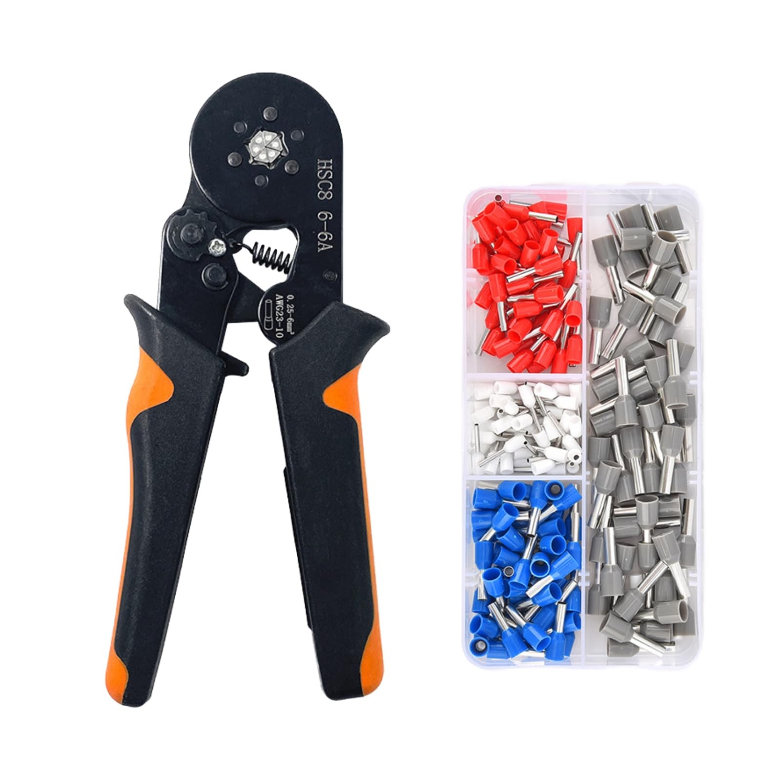 201pcs Ferrule Crimping Tool Kit Awg2310 Selfadjustable Ratchet Wire Crimping To