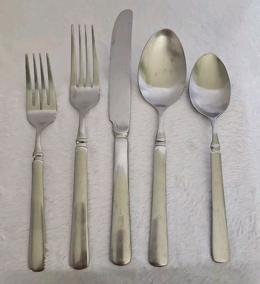 Cambridge Record Stainless Steel Flatware 5pc Place Set ~ Service for One