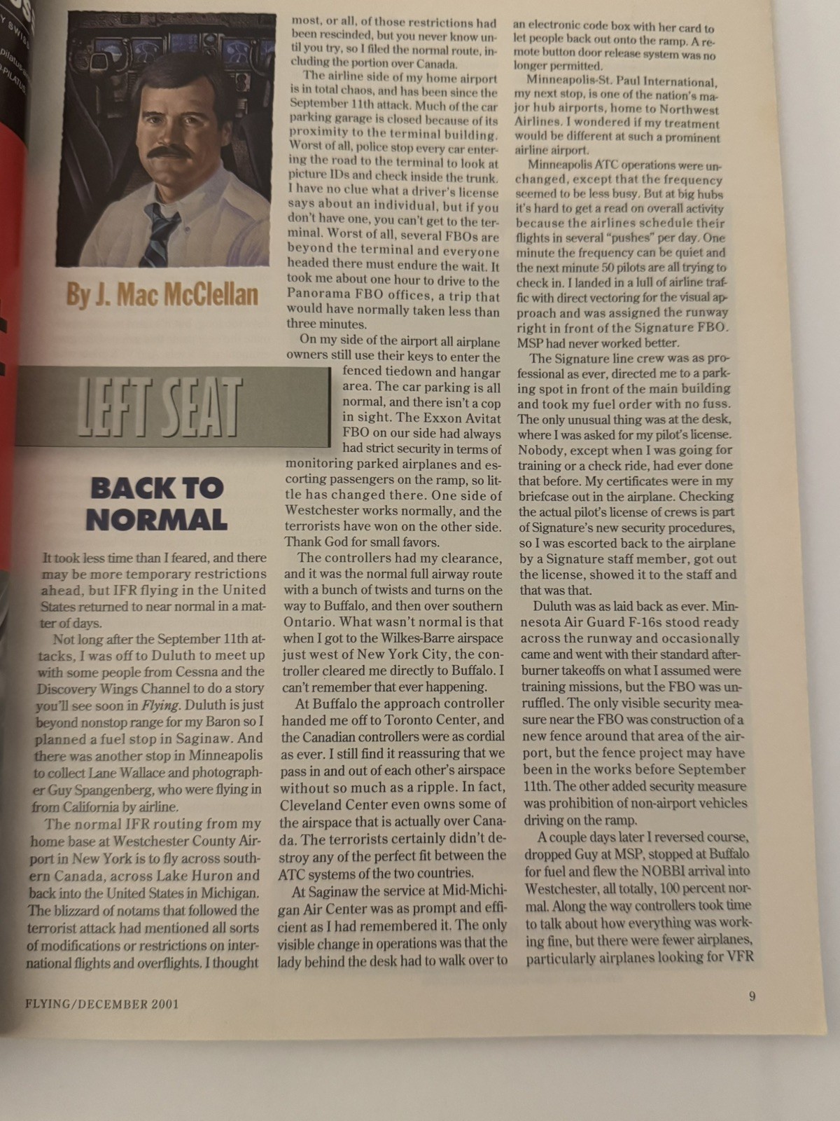 Flying Magazine December 2001 - Original