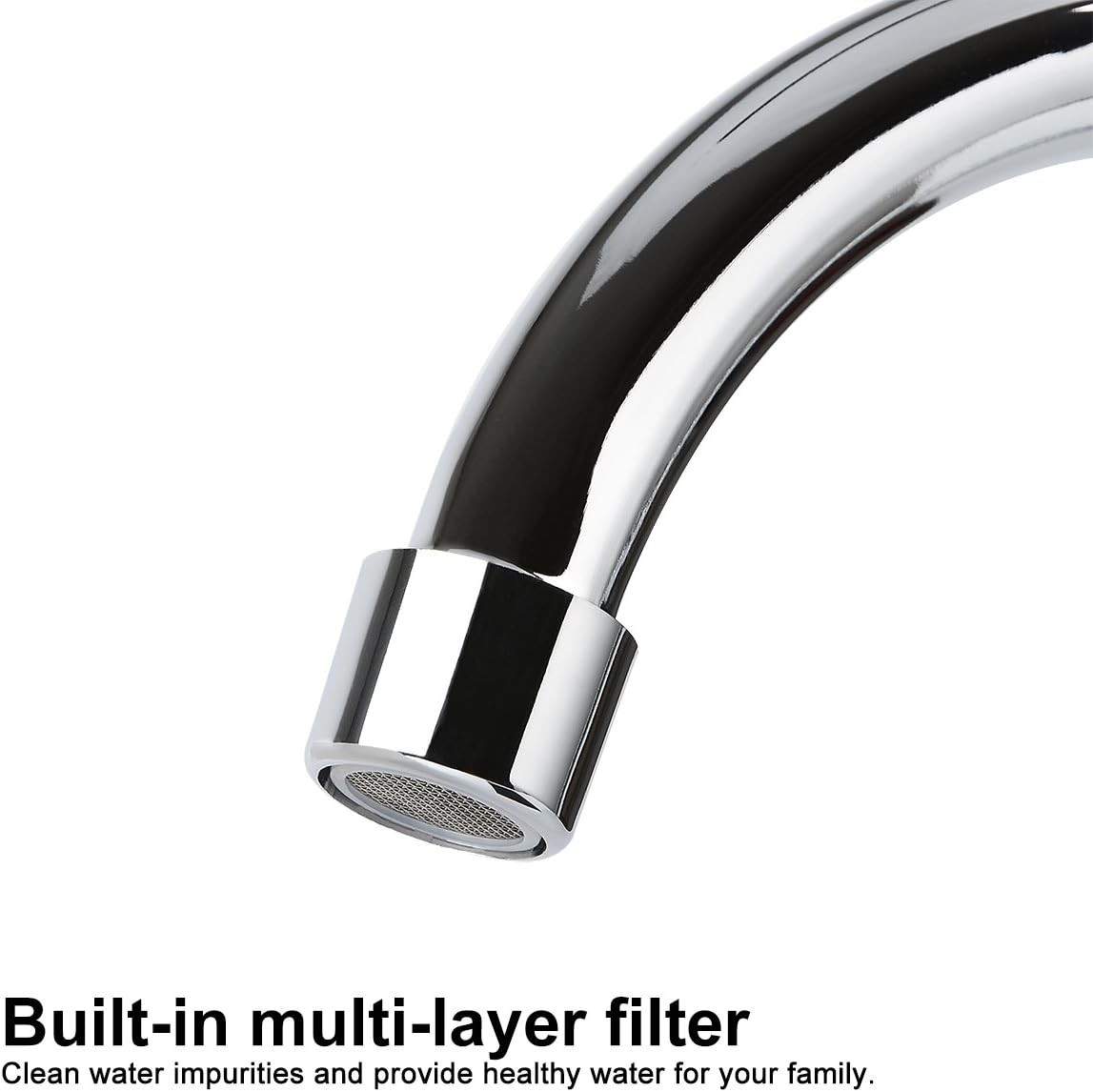 Cold Water Faucet Only, High Arc Single Handle One Hole Faucet for Kitchen Garde