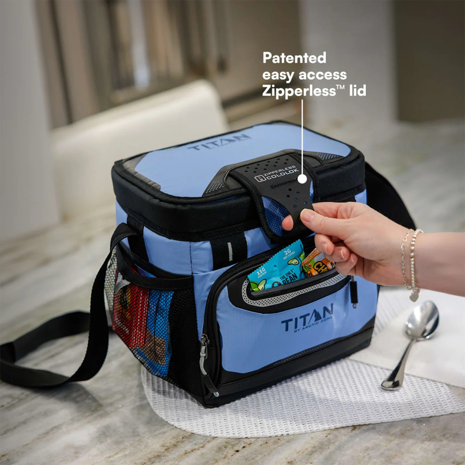6 Quart Zipperless Soft Cooler Bag for Picnic Beach