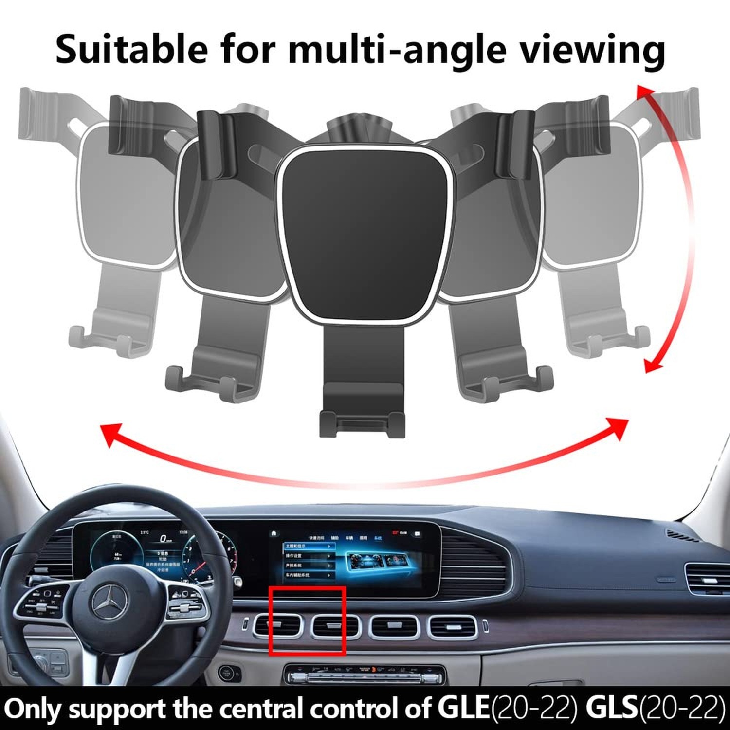 Car Phone Holder for 2020-2025 Mercedes Benz GLE Class, 2020-2025 GLS Class A...